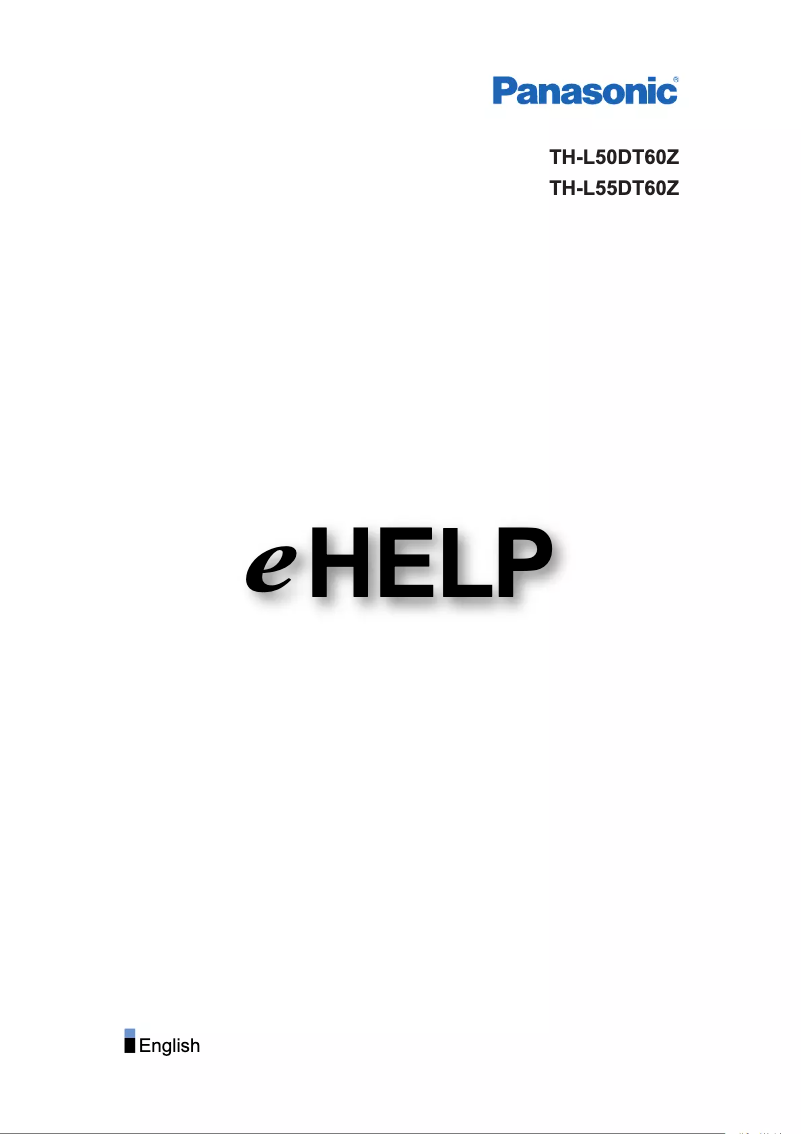 Page 1 de la notice Manuel utilisateur Panasonic TH-L55DT60Z