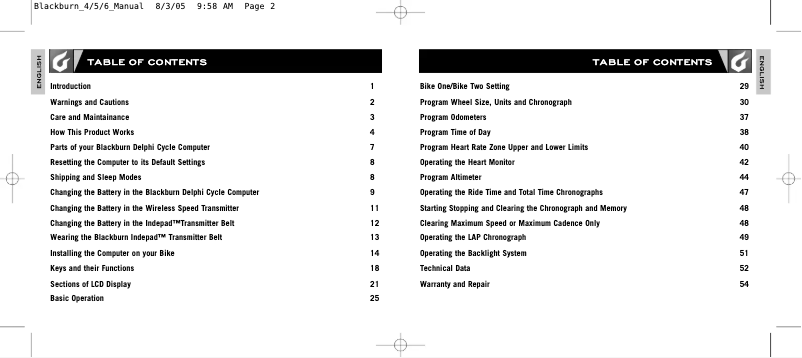 Página 1 del manual Manual de usuario Blackburn Delphi 4.0