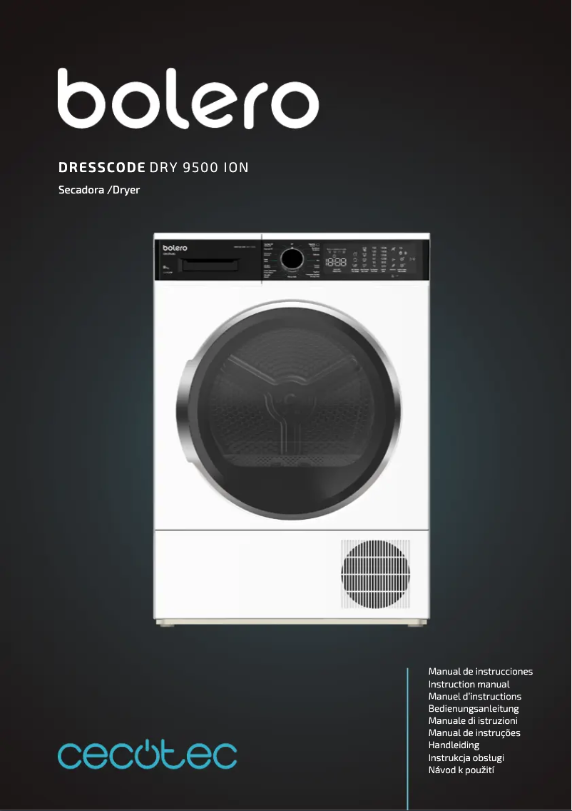 Página 1 del manual Manual de usuario Cecotec Bolero DressCode Dry 9500 Ion