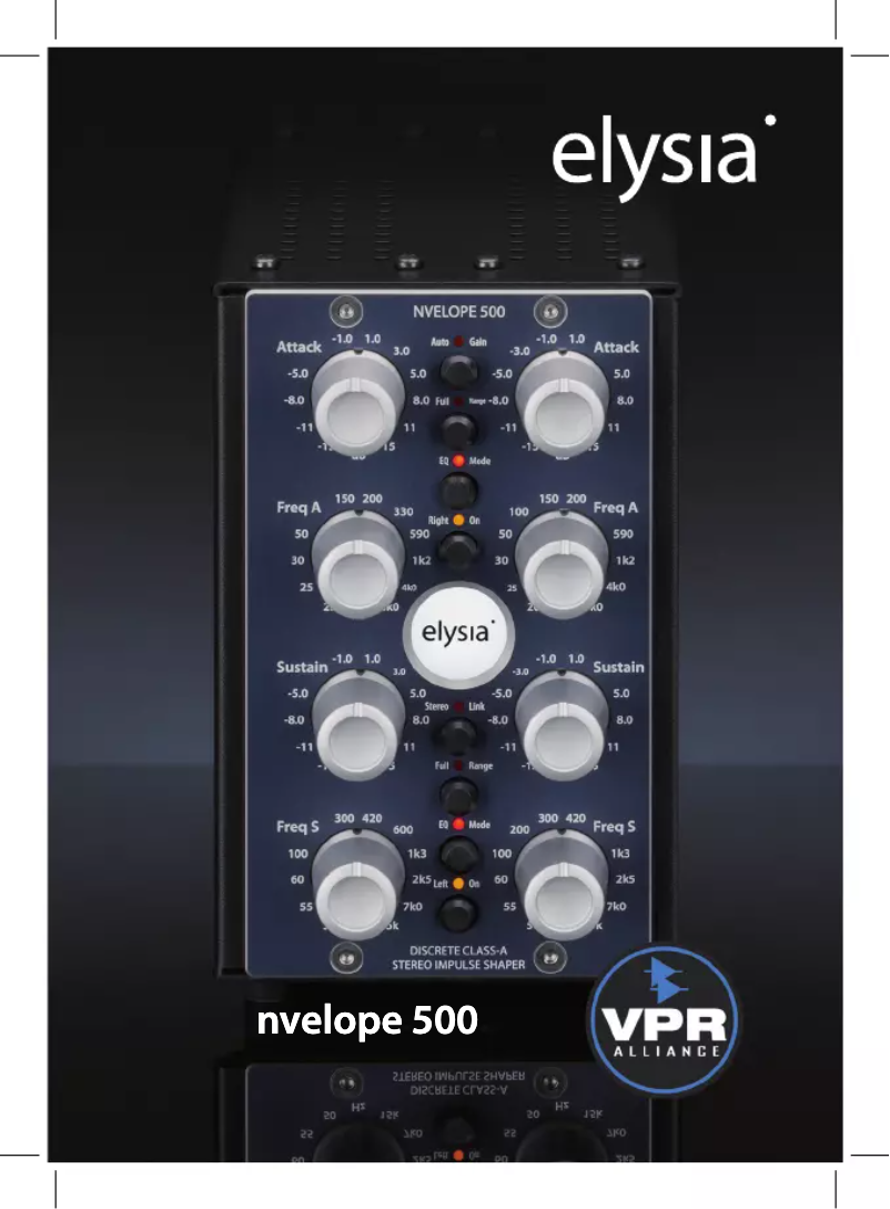 Página 1 del manual Manual de usuario Elysia nvelope 500