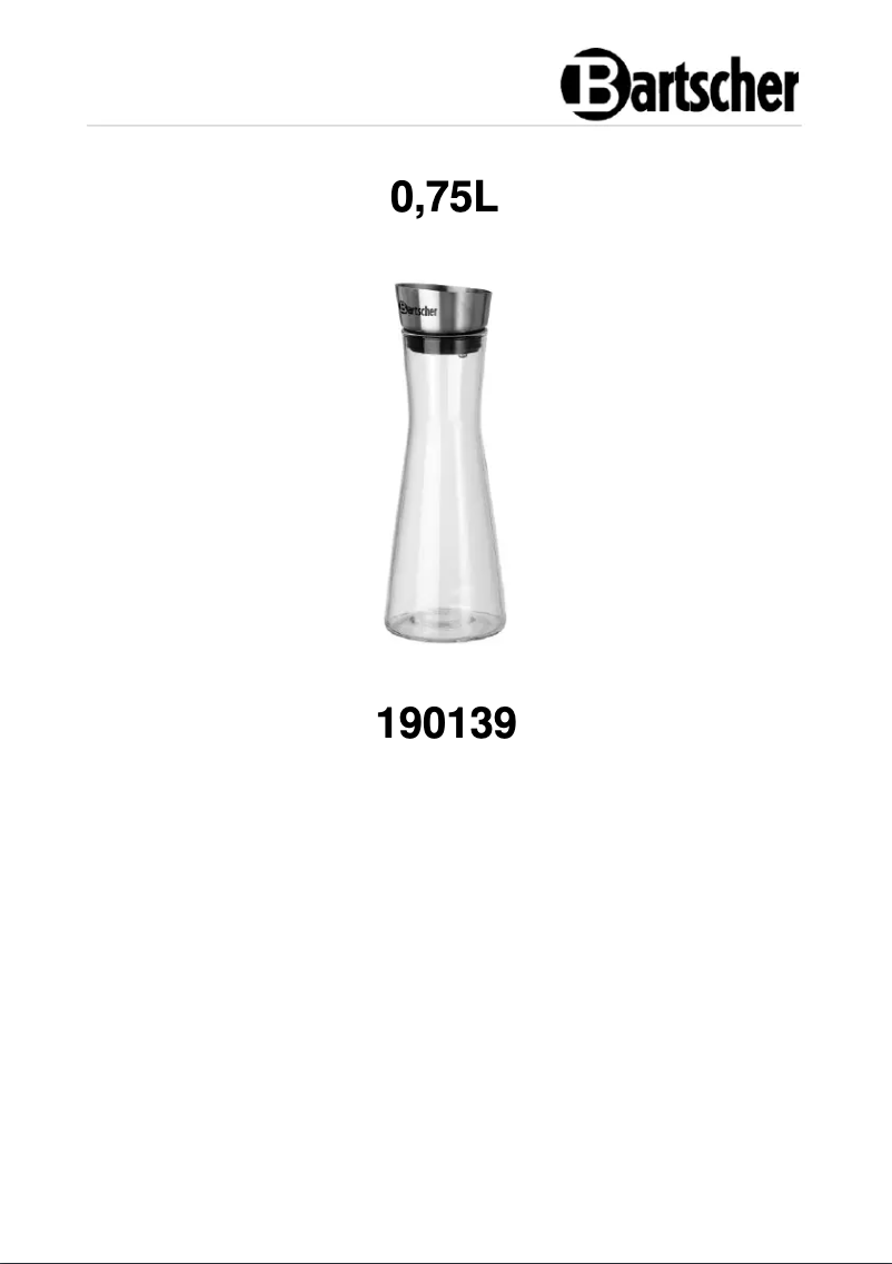 Página 1 del manual Manual de usuario Bartscher 190139