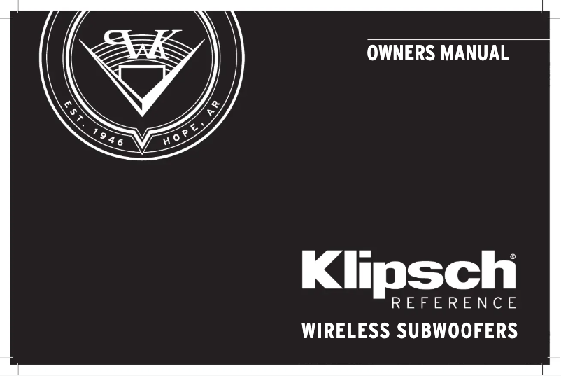 Page 1 de la notice Manuel utilisateur Klipsch R-10SWi