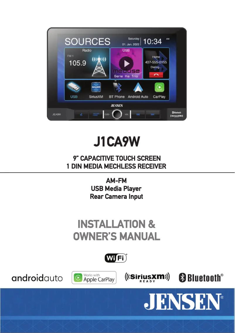 Page 1 de la notice Manuel utilisateur Jensen J1CA9W