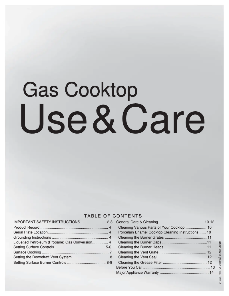 Page 1 de la notice Manuel utilisateur Frigidaire RC36DG60PS