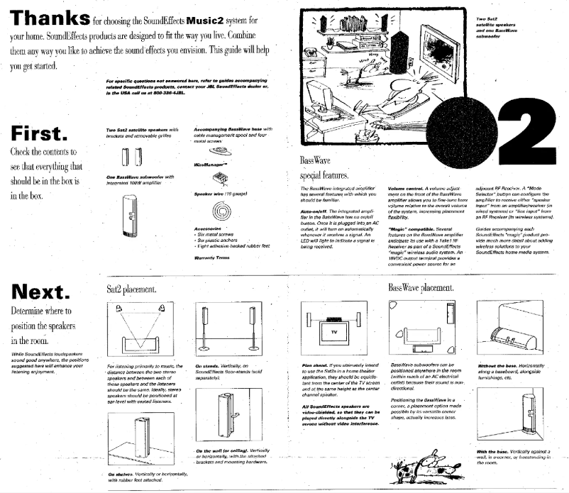 Page 1 de la notice Manuel utilisateur JBL SoundEffect Music 2