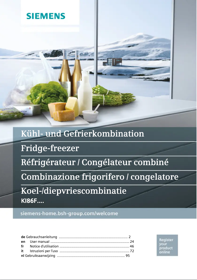 Page 1 de la notice Manuel utilisateur Siemens KI86FSD30