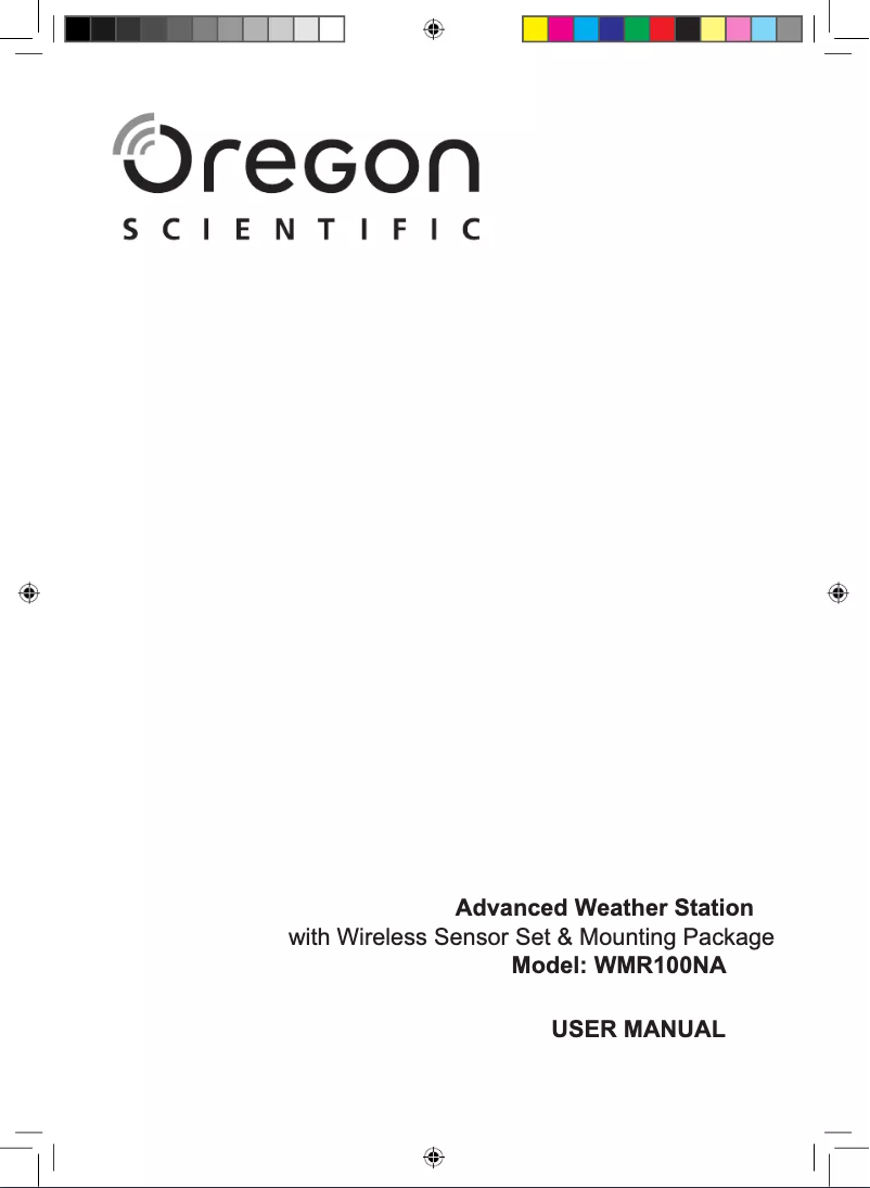 Page 1 de la notice Manuel utilisateur Oregon Scientific WMR100NA