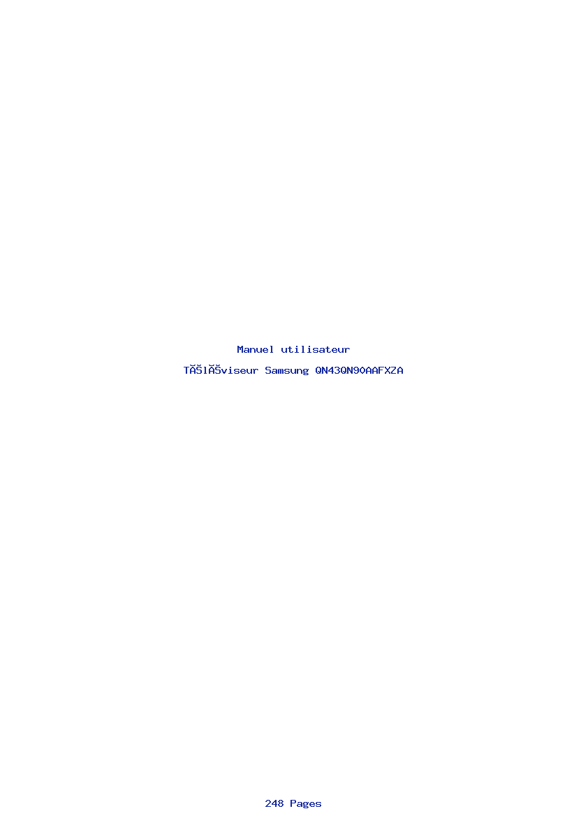 Page 1 de la notice Manuel utilisateur Samsung QN43QN90AAFXZA