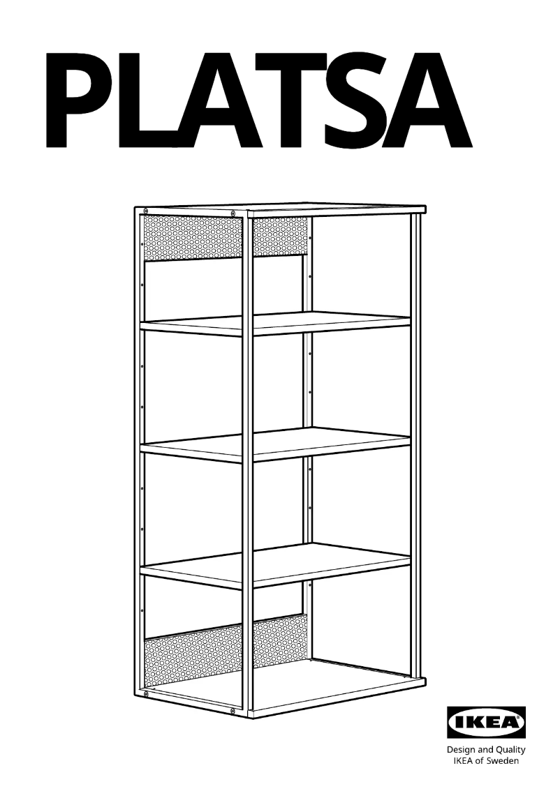 Page 1 de la notice Manuel utilisateur Ikea PLATSA 904.525.73