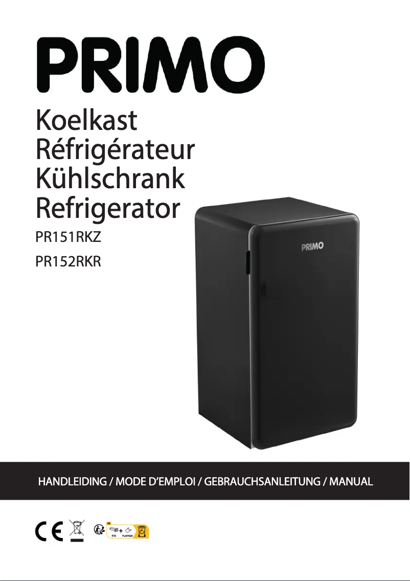 Page 1 de la notice Manuel utilisateur Primo PR151RKZ