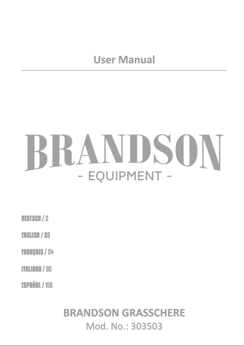 Page 1 de la notice Manuel utilisateur Brandson 303503