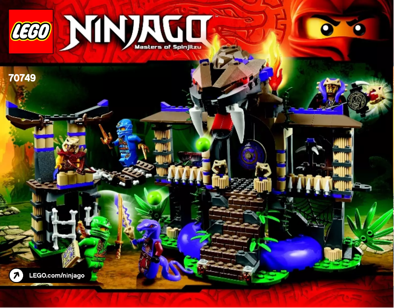 Página 1 del manual Instrucciones visuales Lego Ninjago 70749
