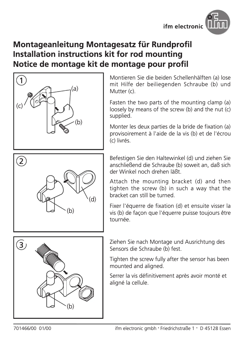 Page 1 de la notice Manuel utilisateur IFM E20962