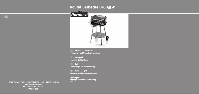 Page 1 de la notice Manuel utilisateur Florabest FKG 48 A1