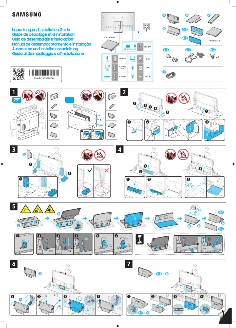 Página 1 del manual Guía de instalación Samsung QN85QN900DF