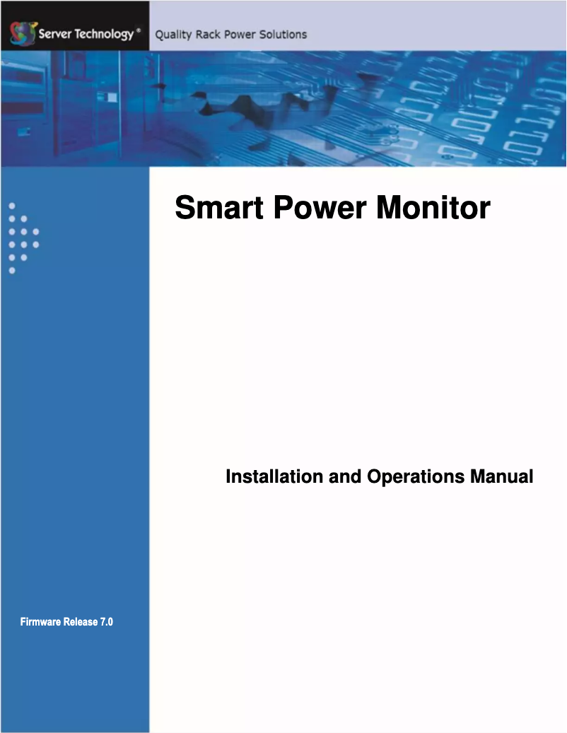 Page 1 de la notice Manuel utilisateur Server Technology CSG-24VDD425A1