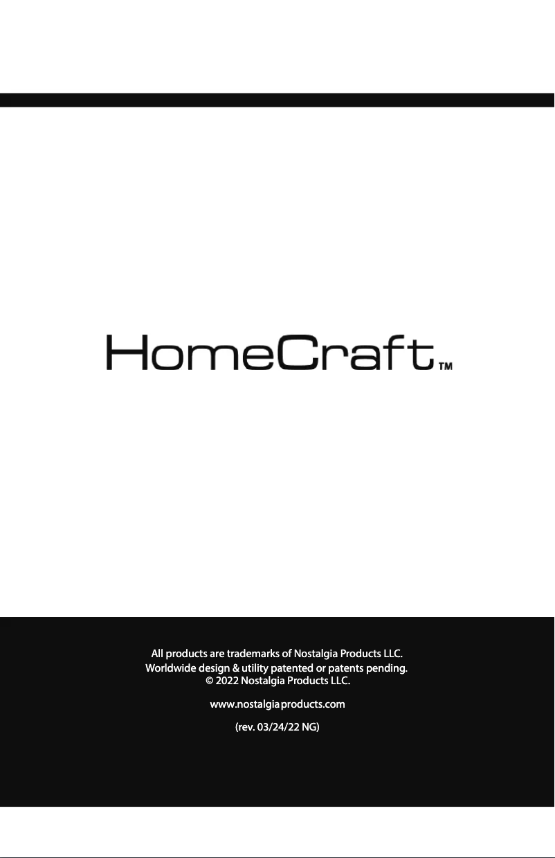 Page 1 de la notice Manuel utilisateur HomeCraft HCRC6BK