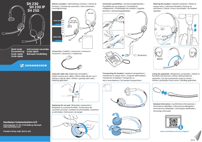 Página 1 del manual Manual de usuario Sennheiser SH 250