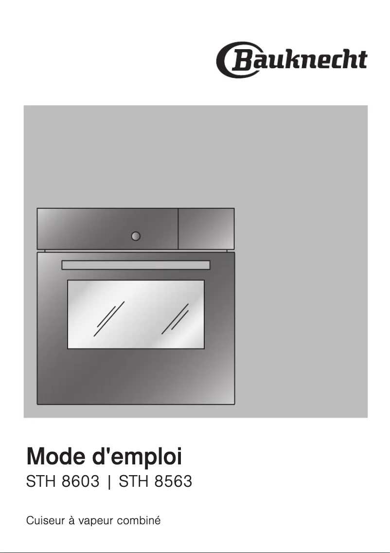 Page 1 of the manual User Manual Bauknecht STH 8603