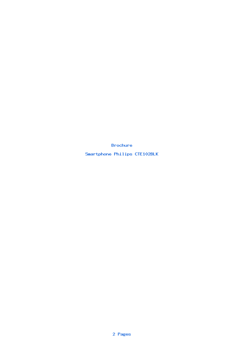 Page 1 de la notice Brochure Philips CTE102BLK