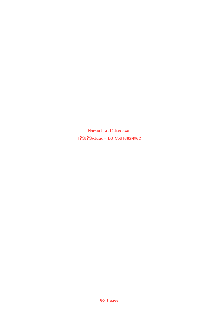 Image de la première page du manuel de l'appareil 55UT662M0GC