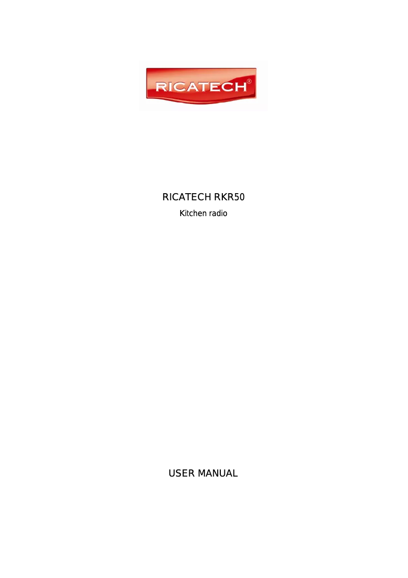 Page 1 de la notice Manuel utilisateur Ricatech RKR50