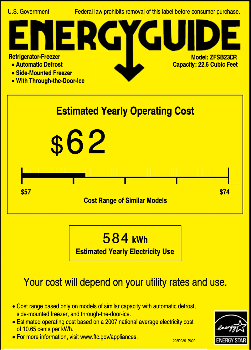 Image de la première page du manuel de l'appareil ZFSB23DRSS