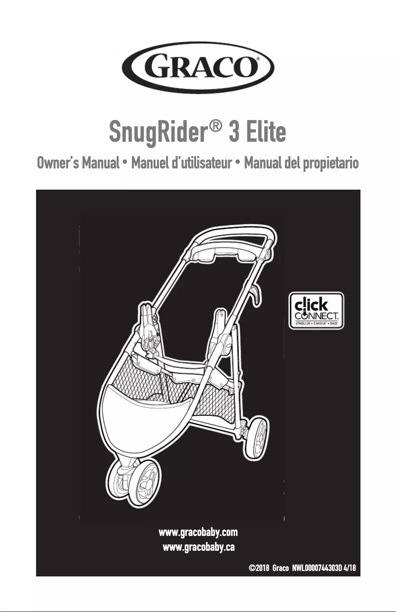 Page 1 of the manual User Manual Graco SnugRider 3 Elite