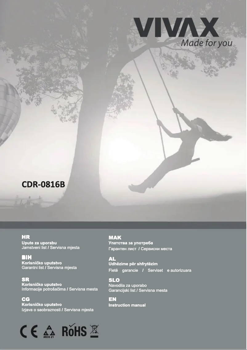 Página 1 del manual Manual de usuario Vivax CDR-0816B