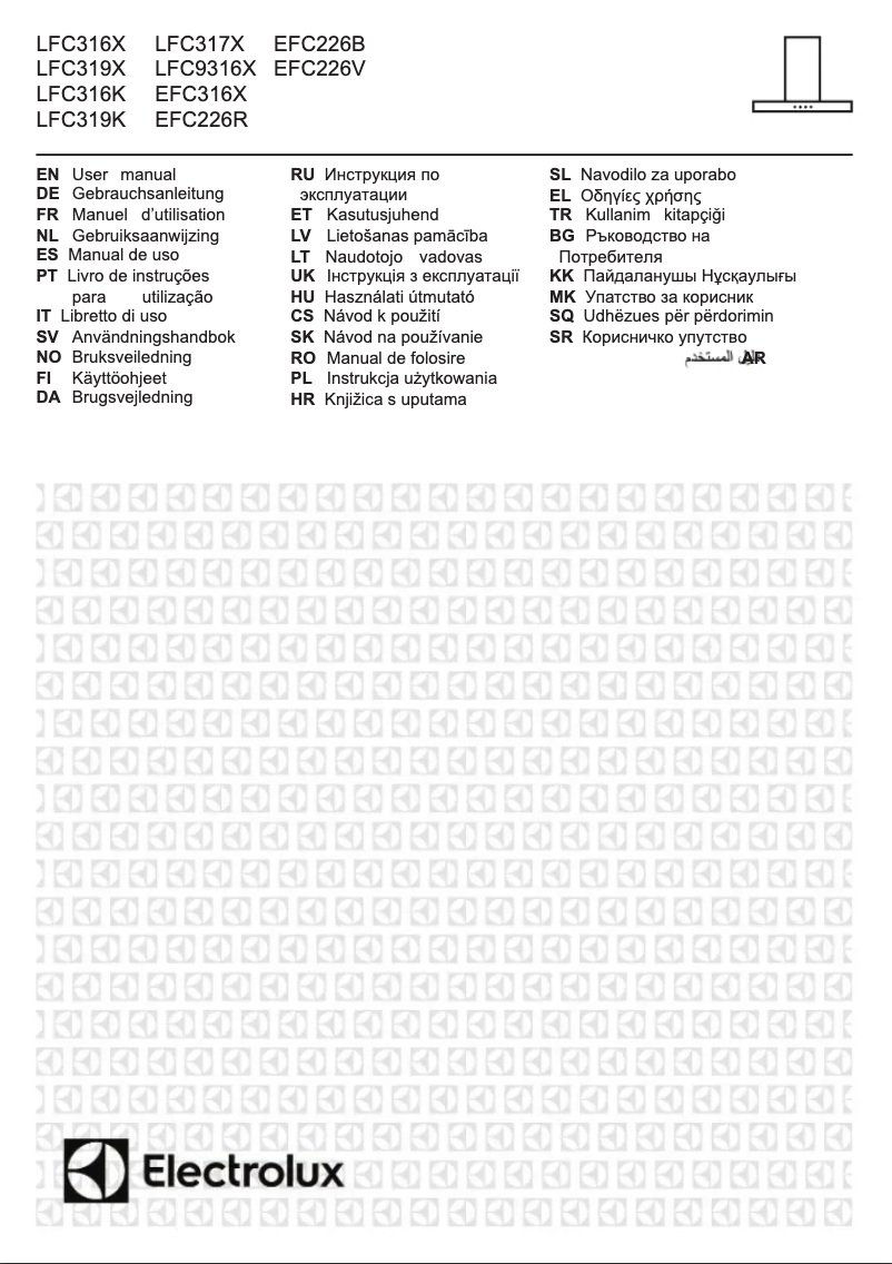 Page 1 de la notice Manuel utilisateur Electrolux EFC226C