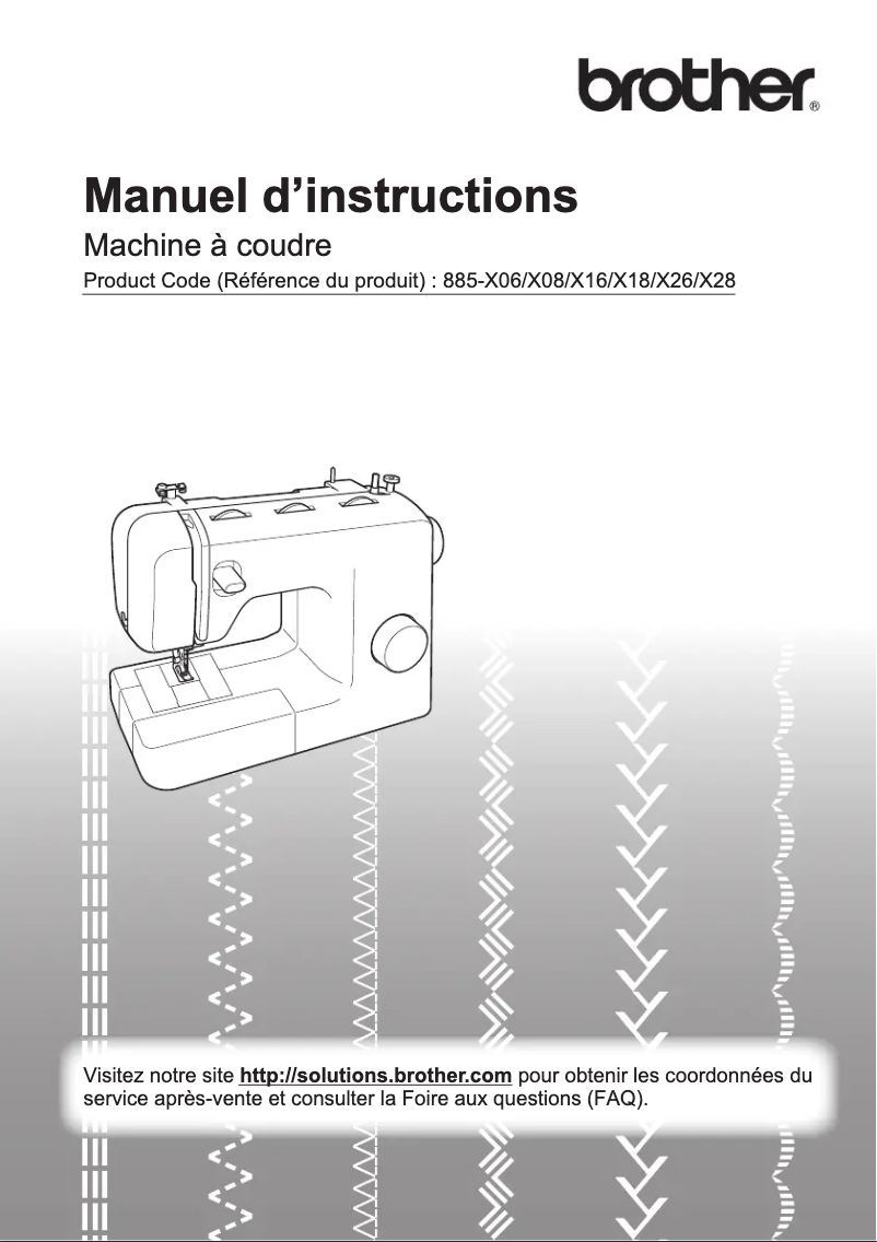 Page 1 de la notice Manuel utilisateur Brother XQ-2700