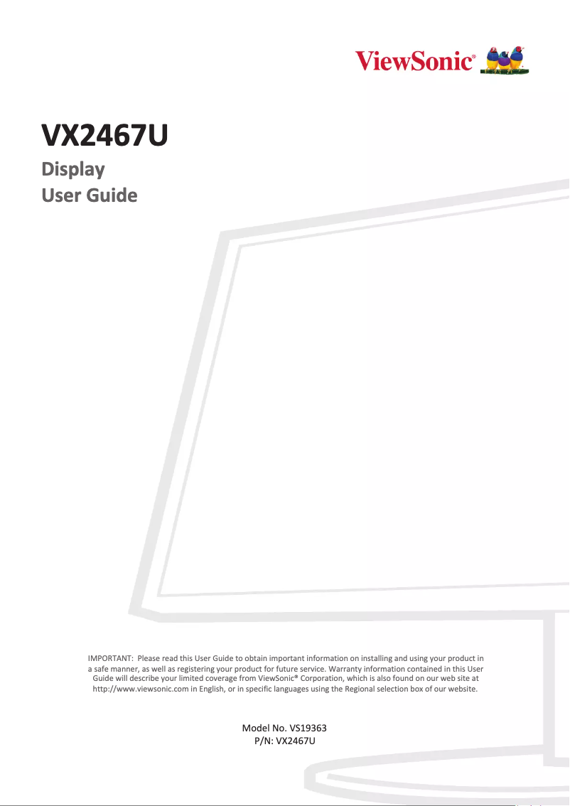 Página 1 del manual Manual de usuario Viewsonic VX2467U