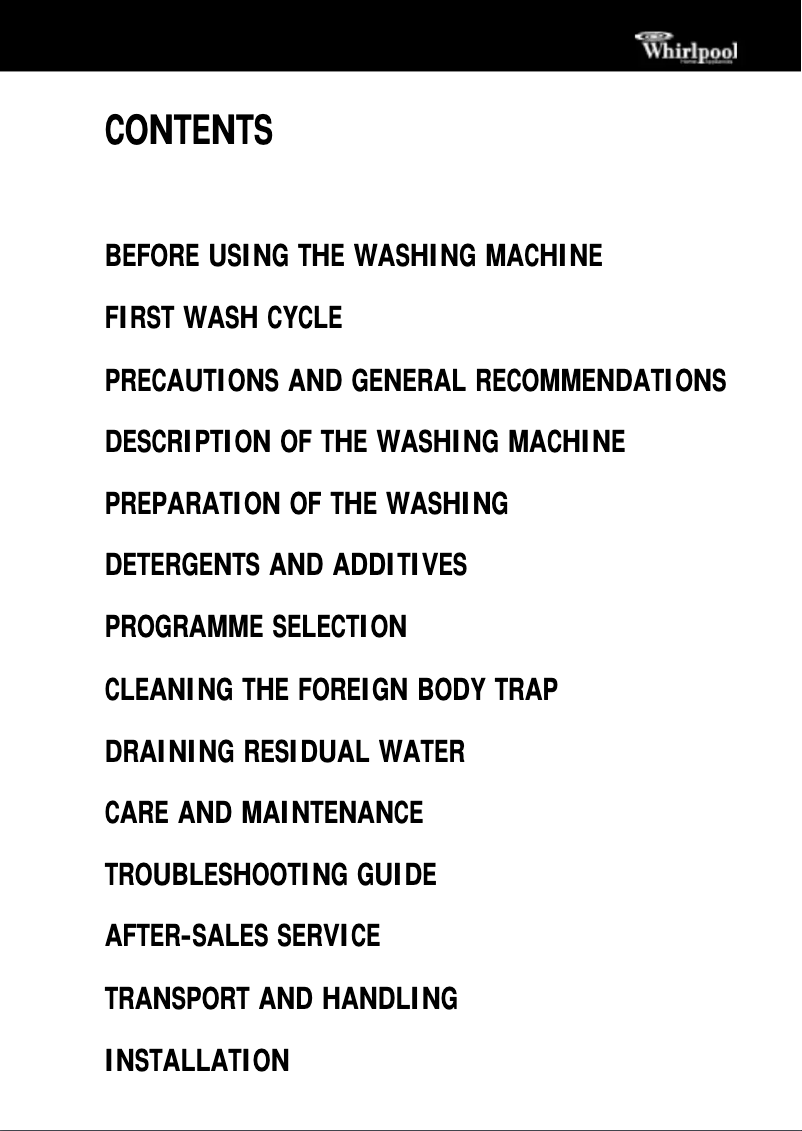 Página 1 del manual Manual de usuario Whirlpool AWT 5108
