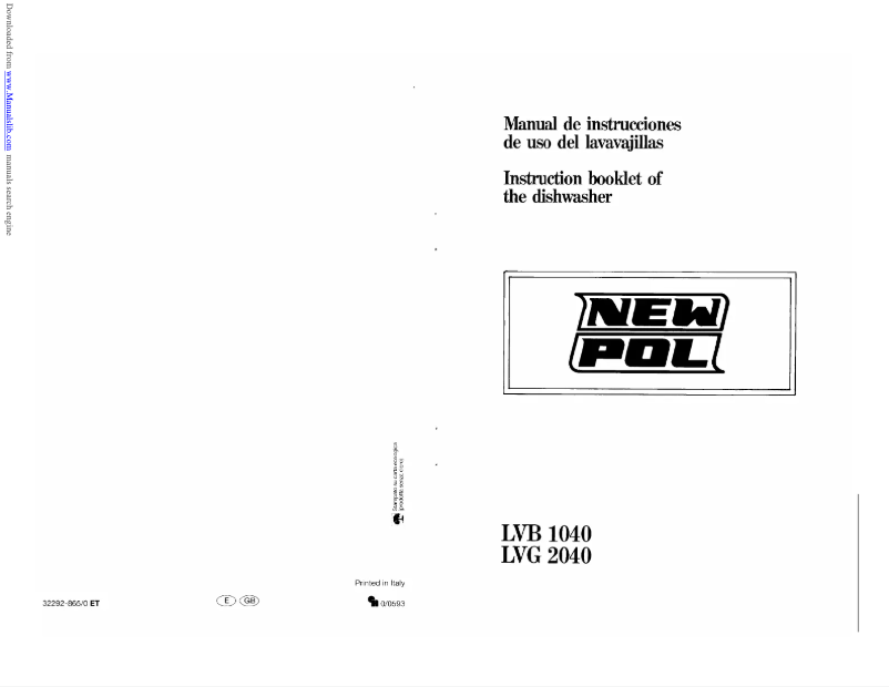 Page 1 de la notice Manuel utilisateur New Pol LVG 2040