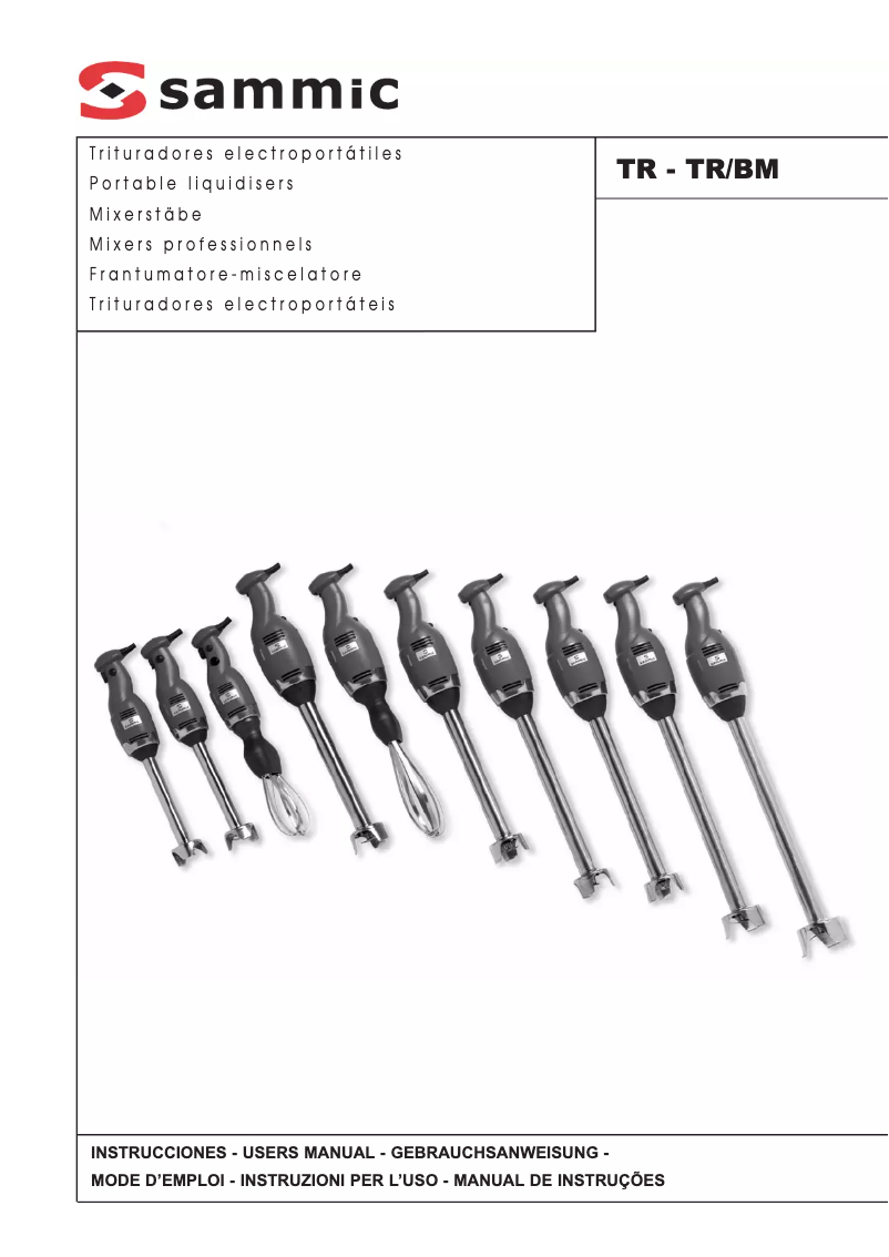 Page 1 de la notice Manuel utilisateur Sammic TR-BM-350 BB