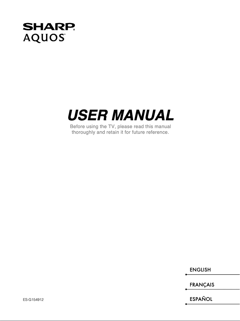 Page 1 de la notice Manuel utilisateur Sharp LC-60N5100U