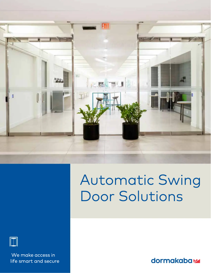 Page 1 de la notice Brochure Dormakaba ED250