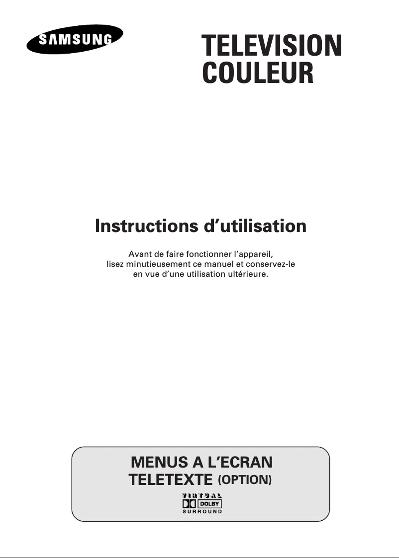 Page 1 de la notice Manuel utilisateur Samsung CW29A114N