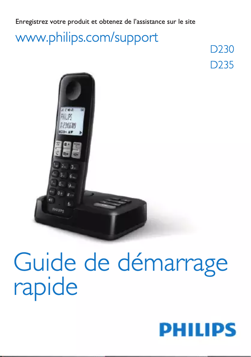 Image de la première page du manuel de l'appareil D2353W