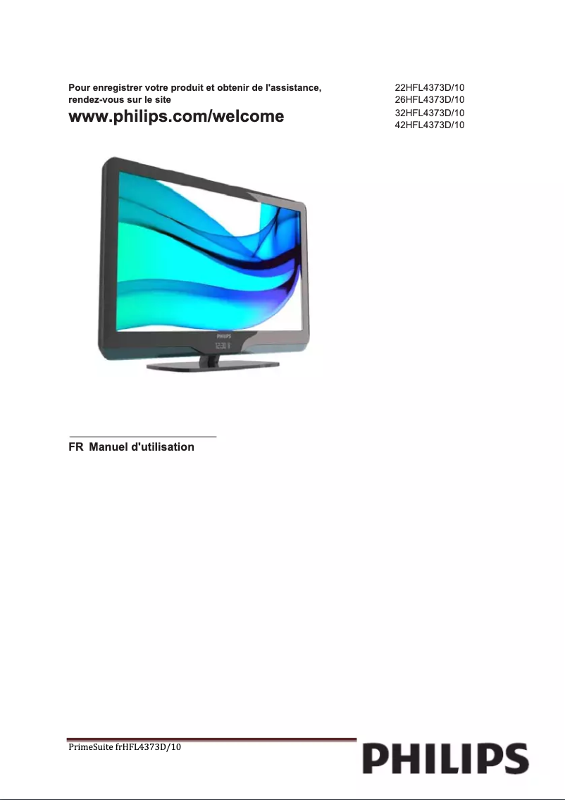 Page n°1 - Manuel utilisateur Philips 42HFL4373D