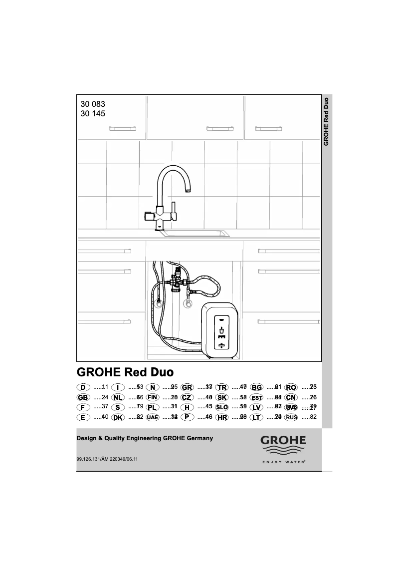 Page 1 de la notice Manuel utilisateur Grohe Red Duo