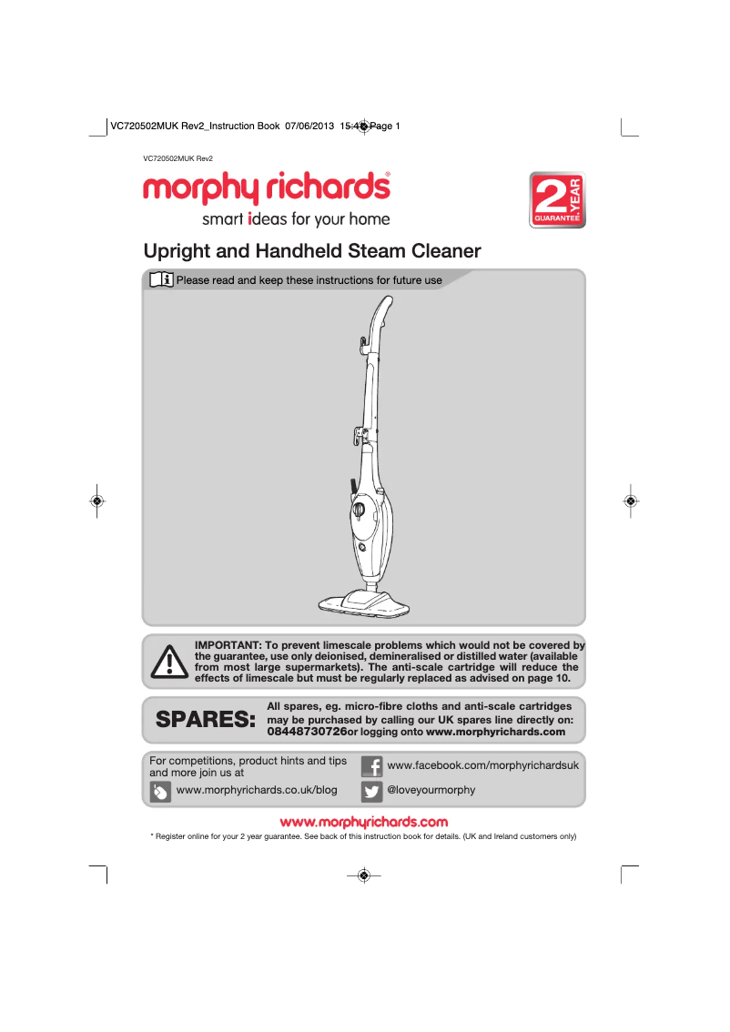 Página 1 del manual Manual de usuario Morphy Richards 720502