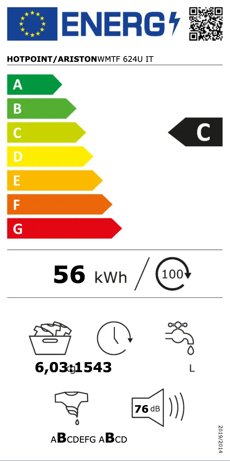 Página 1 del manual Manual de usuario Hotpoint WMTF 624U IT