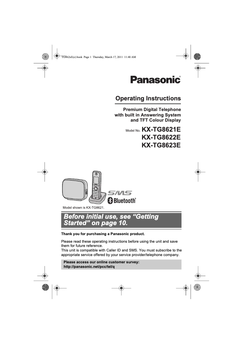 Página 1 del manual Manual de usuario Panasonic KX-TG8622