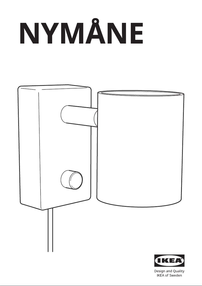 Page 1 de la notice Manuel utilisateur Ikea NYMÅNE 705.442.58