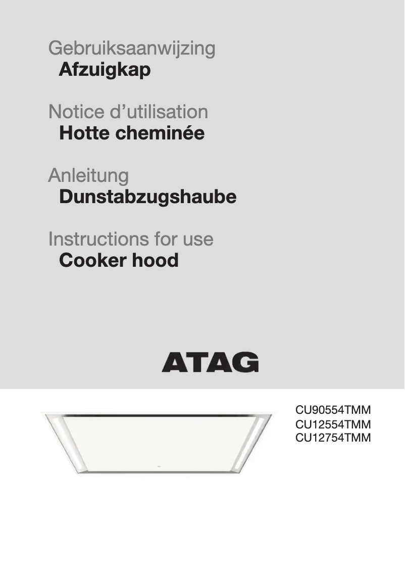 Page 1 de la notice Manuel utilisateur Atag CU12554TMM