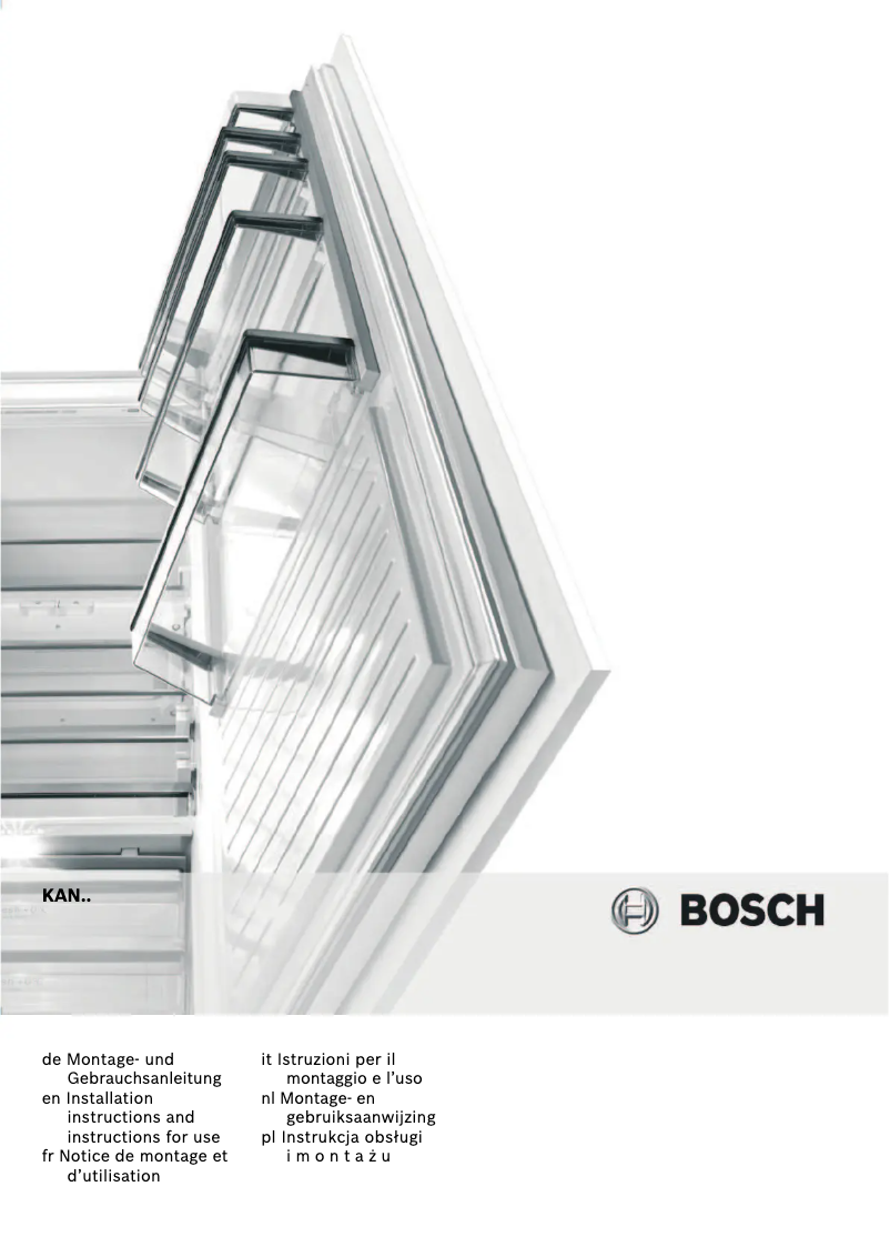 Page 1 of the manual User Manual Bosch KAN62A75