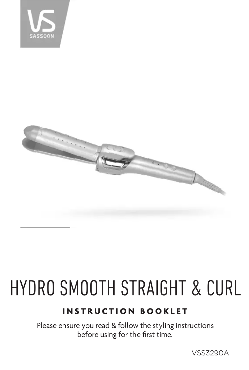 Page 1 de la notice Manuel utilisateur VS Sassoon VSS3290A