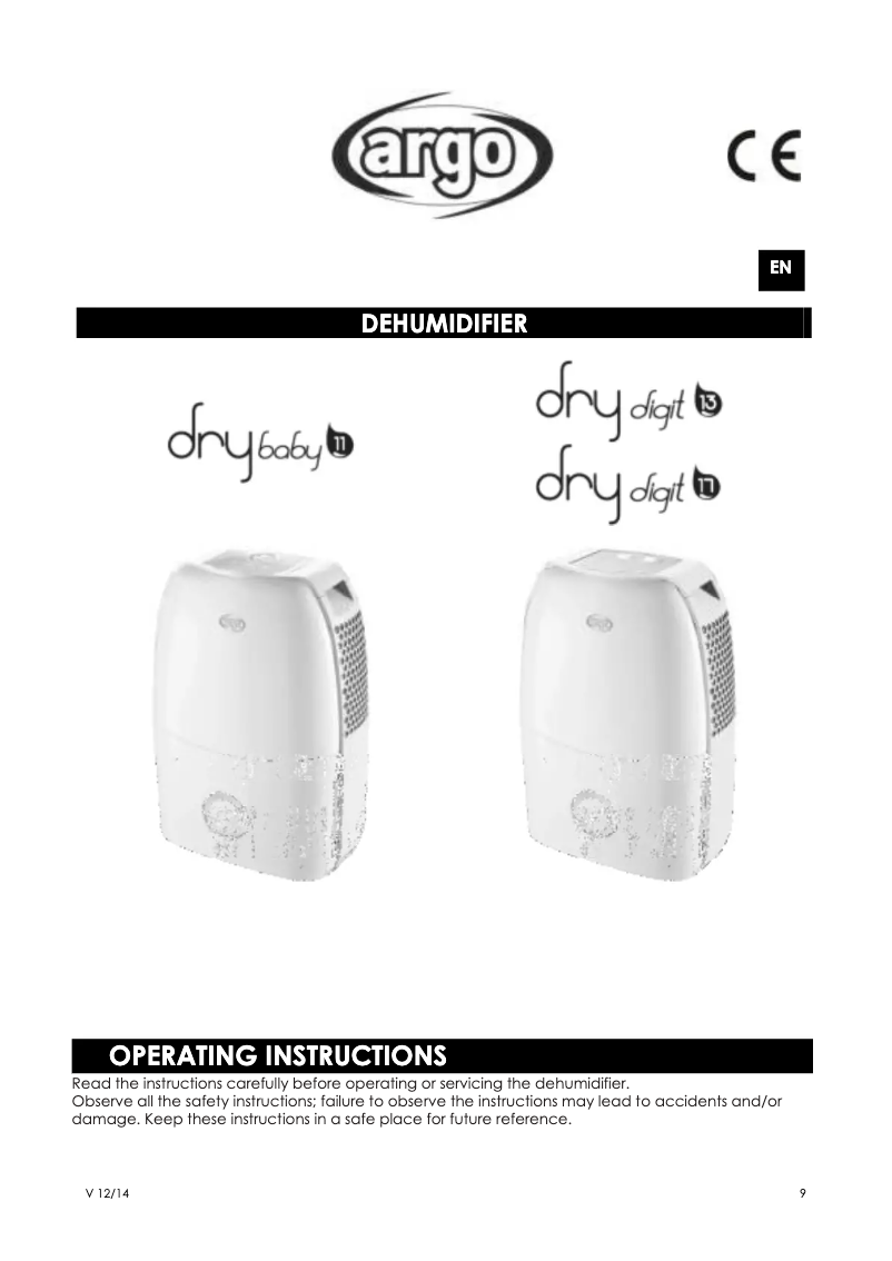 Página 1 del manual Manual de usuario Argoclima Dry Digit 17