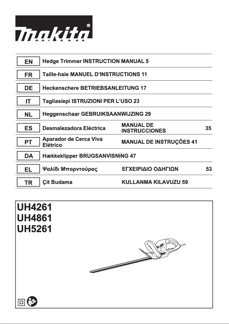 Page 1 de la notice Manuel utilisateur Makita UH4261